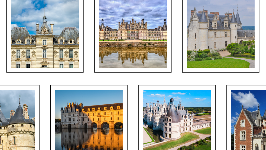 Photos des Châteaux de la Loire proche de nos gîtes : Chenonceau, Chambord, Clos-Lucé, Château Royal d'Amboise, Cheverny